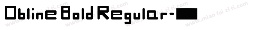  Obline Bold Regular字体转换